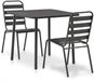 vidaXL 3-delige bistroset, staal, donkergrijs