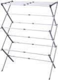 Excellent Houseware Wasrek/droogrek - wit - metaal - 75 x 40 x 104 cm