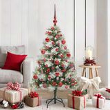 Prolenta Maison Exclusive Kunstkerstboom, groen en wit, 150 cm