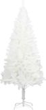 vidaXL Sapin de Noël artificiel avec aiguilles réalistes 210 cm blanc