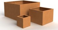 Geroba Plantenbak Quadra 80x80x80 cm Grijs Kunststof