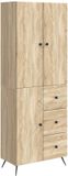 vidaXL - Bank loungeset - 2 zitplekken - Sonoma eiken - Bewerkt hout