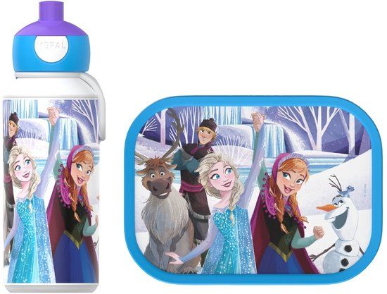 Mepal Lunchset Campus (pop-up fles & lunchbox) - 400 + 750 ml - Frozen Friends