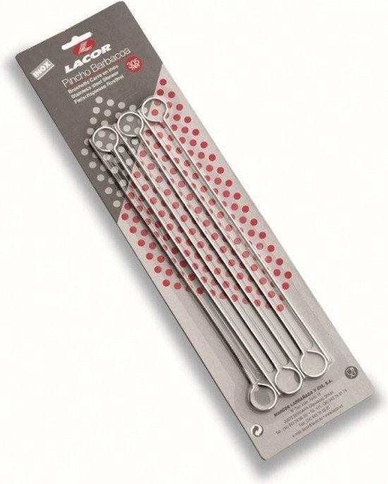 Lacor Brochette Stick - 6 Stuks - RVS - 305mm