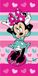 Disney Minnie Mouse Strandlaken Hearts - 70 x 140 cm - Katoen