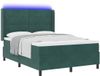 vidaXL Boxspringbed met hoofdeinde Donkergroen 160 x 200 cm Fluweel