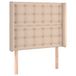 VidaXL Hoofdbord met randen 83x16x118/128 cm kunstleer cappuccinokleur