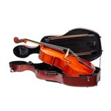 Crossrock Poly Carbon Case met wielen past op 4/4 Full Size Cello, Inclusief Buiten Muziek Pouch, 3 Handvatten, Afneembare Riemen - Rood (CRF4050CEFRD)
