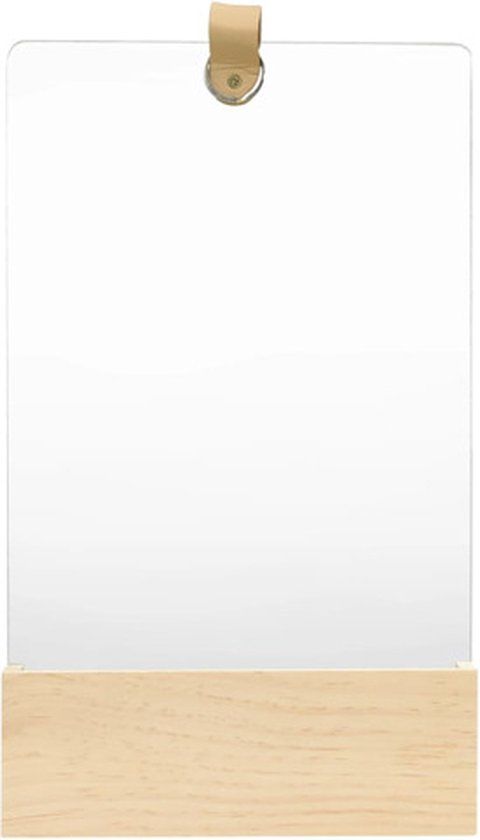 vidaXL Wandspiegel 23x29,5 cm massief grenenhout