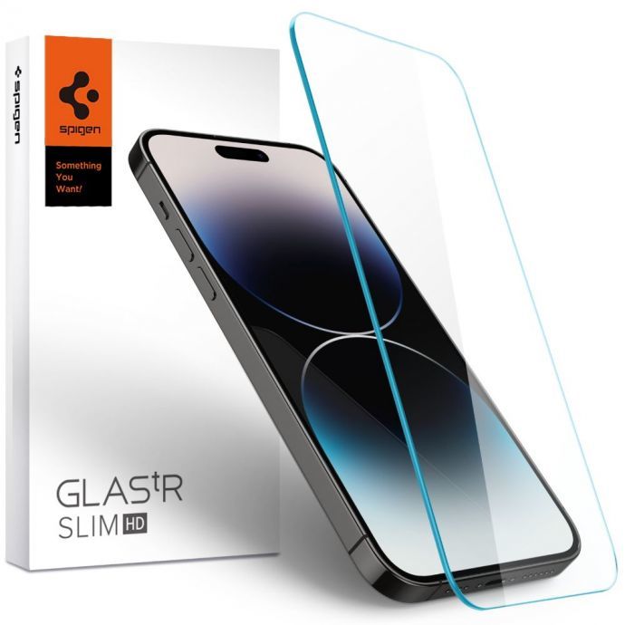Spigen Glas tR Slim Screen Protector for Apple iPhone 14 Pro - Clear - 1 pc