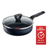 Tefal XL Force Hapjespan 24 cm - Zwart - Met Deksel