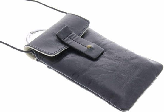 Krusell Tumba Mobile Vintage Insteekhoes - Zwart Leer