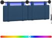 vidaXL Tête de lit suspendue Bleu Tissu