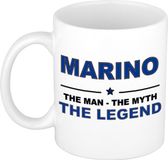 Bellatio Decorations Marino cadeau mok - man myth legend - naam koffiemok / beker - wit en blauw - 300 ml - verjaardag