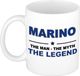 Bellatio Decorations Marino cadeau mok - man myth legend - naam koffiemok / beker - wit en blauw - 300 ml - verjaardag
