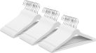 Wicotex - Set 30 stuks Hangers en bois - Blanc - Avec encoches pour jupe et barres pour pantalon