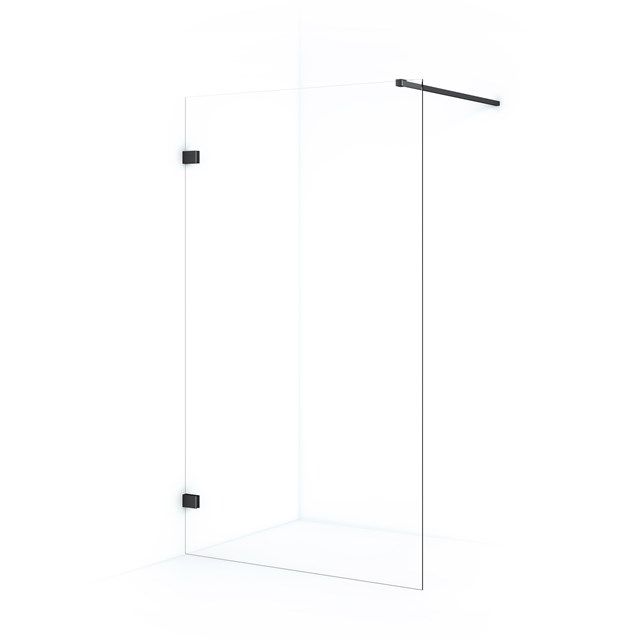 Maxaro Inloopdouche Diamond 110cm 8mm Helder Veiligheidsglas Zwart Chroom