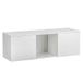 Baroni Home Tv-kast met 2 deuren en 1 plank, doorgangsgat van MDF, tv-console voor slaapkamer, woonkamer, keuken, wit, 120 x 40 x 40 cm
