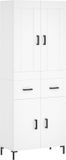 VidaXL Hoge kast 69,5x34x180 cm bewerkt hout wit