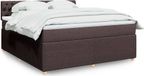 Maison Exclusive - Lit boxspring avec matelas, marron foncé, 180 x 200 cm, tissu