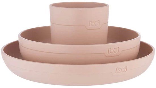 Difrax LOVI Eetset met Beker - Nude