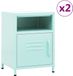 vidaXL Nachtkastjes - Set van 2 - 35x35x51 cm - Staal - Mintgroen