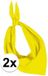 Kariban 2x Zakdoek bandana geel - hoofddoekjes - 8719538483361