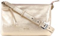 Biasia Leren schoudertas Flat Crossbag Oro goudkleurig