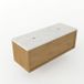 Saniclass Holz Frame Badkamermeubelset - 120x45x43cm - Dia marmeren wastafelblad gepolijst (wit) - zonder kraangat - 1 lade - mat eiken natural (hout) SW1420772/SW728219