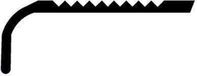 Aluart Bande d'usure avec nez alu brut 40x15x2mm non percé (2m)