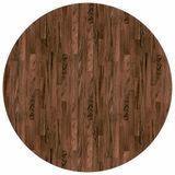 vidaXL Tafelblad - Ø 80 x 4 cm - Rond - Massief Eikenhout - Donkerbruin