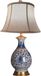 Fine Asianliving Lampe de salon asiatique raffinée, porcelaine chinoise avec abat-jour, E27. Lampe de table ou de chevet en céramique orientale pour chambre à coucher ou salon