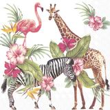 IHR tafel servetten Tropische safari dieren - 20 stuks