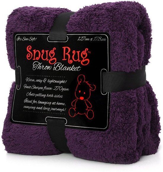 Snug Rug Sherpa - Plaid - Extra Dik - Paars - Premium Throw Deken - TV Deken - Knuffeldeken - Woondeken - Fleece Deken