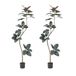 Zstar 2 stuks grote kunstmatige rubberboom, 170 cm, realistische rubberen boom in pot, levensechte bladeren, kunstplanten, rubberen boom, decoratie voor thuis, woonkamer, kantoor, tuin