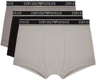 Emporio Armani Heren 3-Pack Trunk, Zwart/Staal/Grijs, S