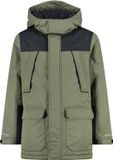 CMP Kinderparka met capuchon, kaki, groen, polyester, maat 6 jaar