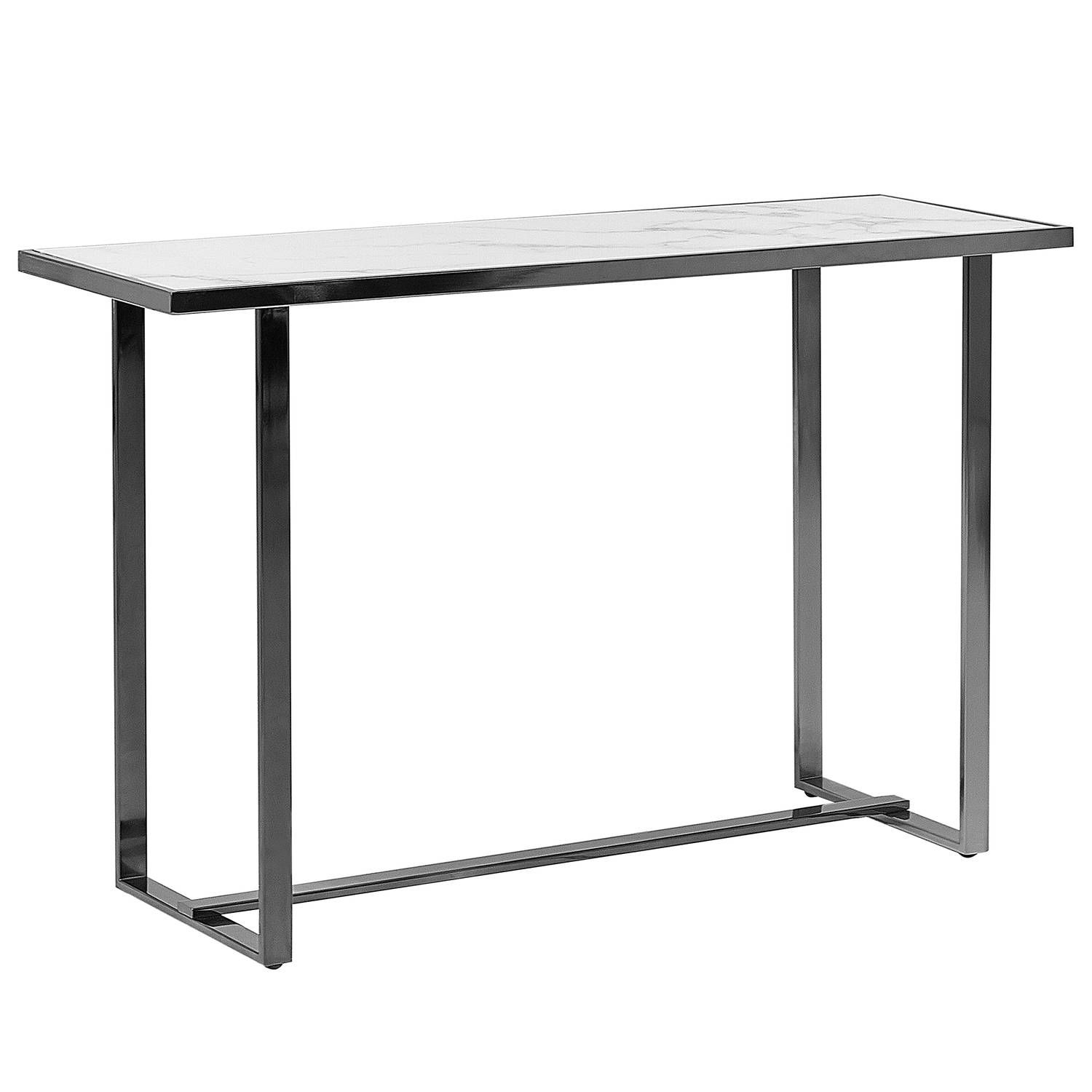 Beliani PLANO - Consoletafel - Wit - Veiligheidsglas - 4251682280402