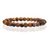 Memphis 6mm Matte Tiger Eye Natural Stone Bracelet