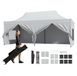 Latios Tente de réception 3 x 6 m - Tente de jardin pop-up Pavillon - Tissu PU 500D - Hauteur réglable jusqu'à 3,20 m - Imperméable et résistant aux UV - Sac de transport inclus - Capacité 12-16 personnes - Argent