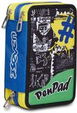 Seven Etui voor basisschool met 3 vakken, penpad OLYMPIAN BLUE, blauw