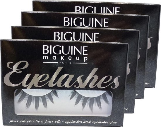 Biguine Make Up Paris Eyelashes 13304 Faux Cils Effet Plume Wimper Multipack 4x