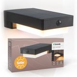 Brendz Lampe d'extérieur avec détecteur de mouvement, Solaire, USB-C, IP44, 400 Lumen, 3000K Blanc Chaud