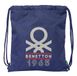 2141 Benetton Rugzak met Koordjes Varsity Grijs Marineblauw