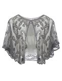 ArtiDeco damessjaal, jaren 1920, met pailletten, art deco, vintage, sjaal, omslagdoek