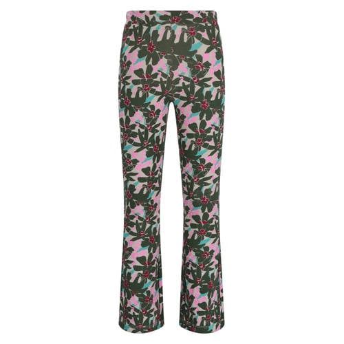 TYGO & vito jersey flared broek olijfgroen