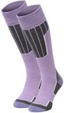 NOMAD® Skisokken Kinderen 2-Pack | 31-34 | Lila | Warme Skisokken met Verstevigde Demping | Ski & Snowboard | Geschikt voor Jongens en Meiden