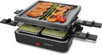 Emerio RG-120656 Gourmetset - 4 Personen - Grillplaat - Zwart