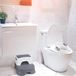 Bol Siège de toilette enfants, abattant WC enfants avec protection anti-éclaboussures, siège bébé, revêtement antidérapant, réducteur de toilette gris