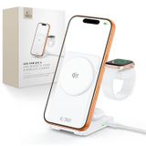 TechProtection Tech-Protect Chargeur sans fil Tech-Protect A56 3-en-1 magnétique/Magsafe 25W, QI 2.2 - Blanc
